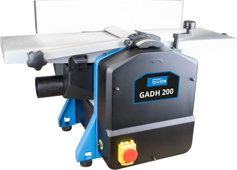 Güde 55440 GADH 200 Rabot de dégauchissement et de dégauchissement, tables de dressage en aluminium moulé sous pression, protection d'arbre de rabotage, interrupteur de surcharge